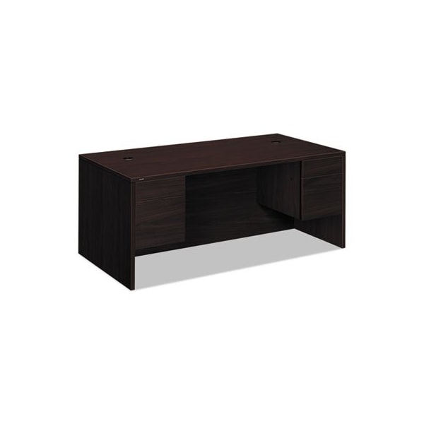 Hon HON, 10500 SERIES 3/4 HEIGHT DOUBLE PEDESTAL DESK, 72W X 36D X 29.5H, MAHOGANY 10593NN - main